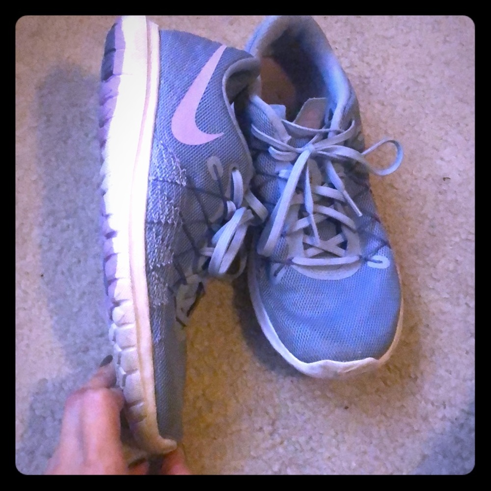 Nike running tennis shoes size 8 light blue